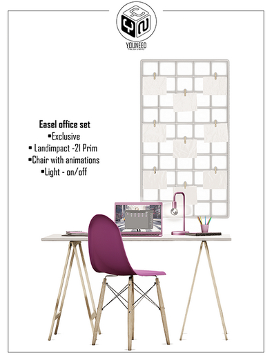 .:YN:. Easel office set - Pink