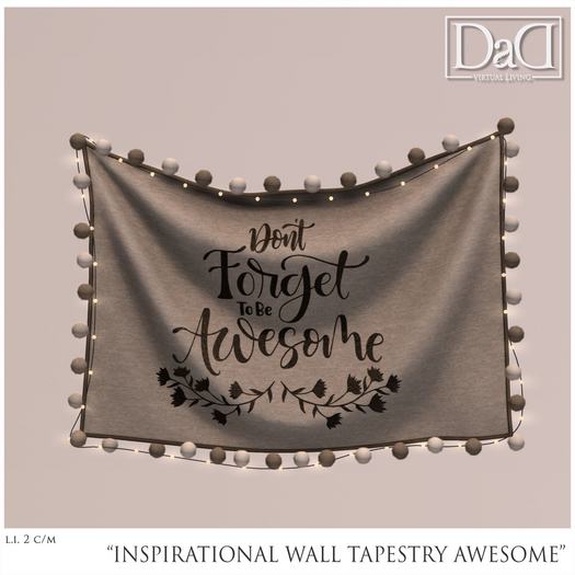 DaD - Inspirational Wall Tapestry Awesome