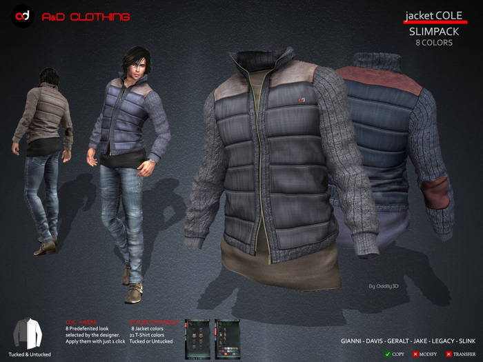 A&D Clothing - Jacket -Cole-   SlimPack