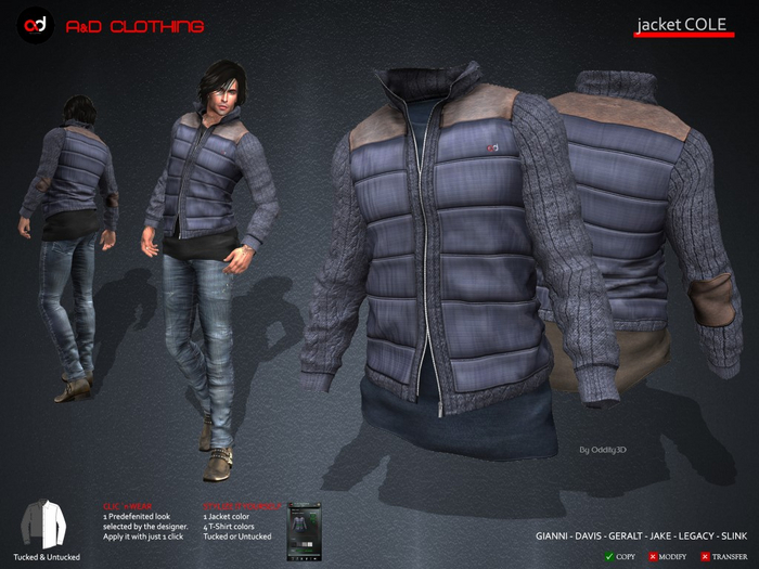 A&D Clothing - Jacket -Cole- Blue