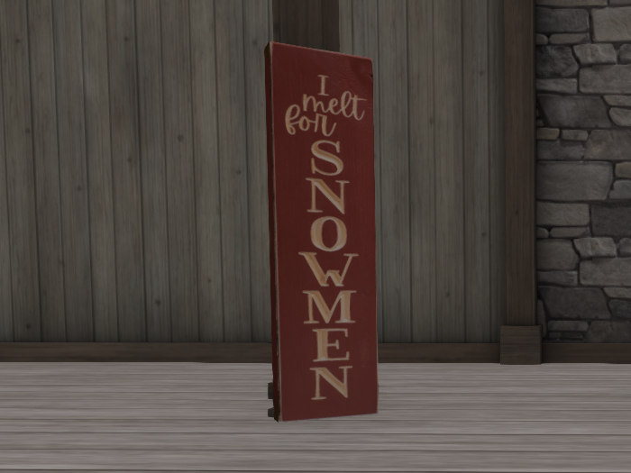 I Melt For Snowmen Engraved Sign