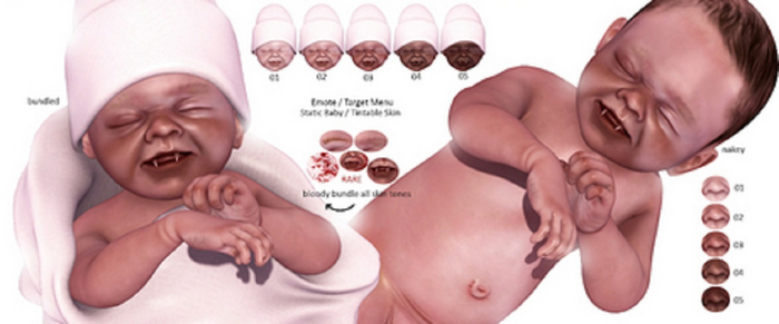 Second Life Marketplace - *[BB] Just Born Vampire Baby Bundled 04