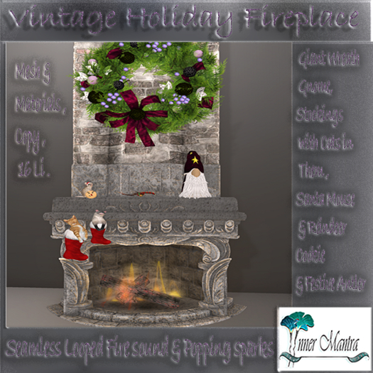 +Inner mantra+ Vintage Stone  Fireplace & Decor  