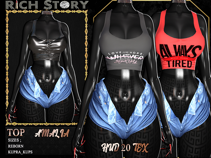 [RICH STORY] TOP AMALIA -HUD 20 TEX