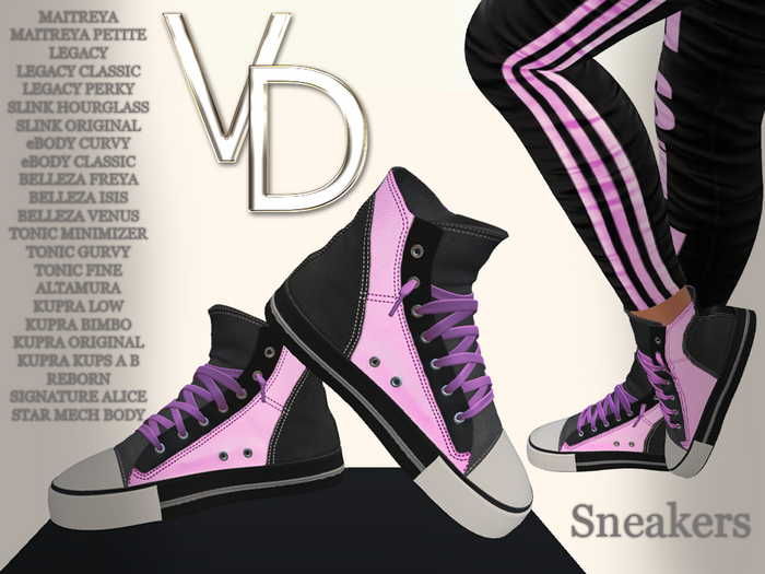 VD #033 Sneakers Black Lilac 