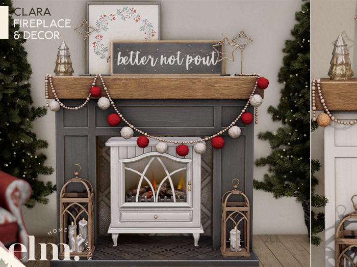 Elm. Clara Fireplace [FATPACK]