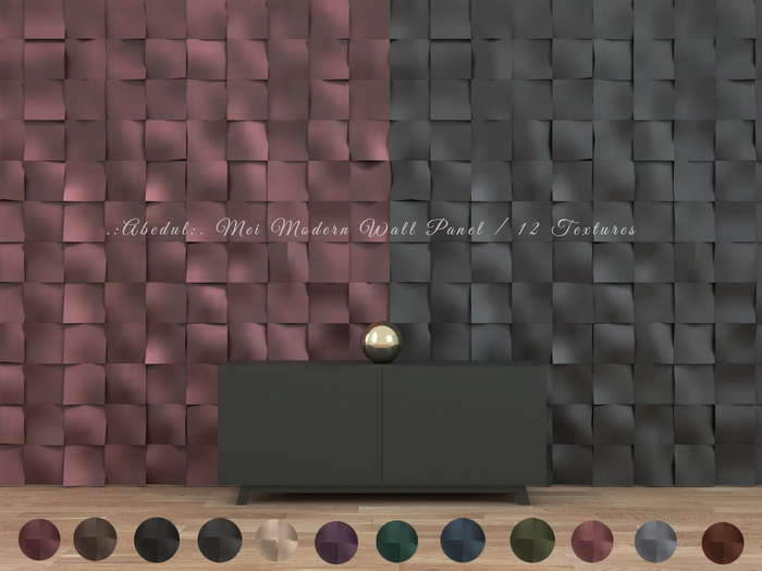 .:Abedul:. Mei Modern Wall Panel / 12 Textures