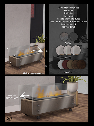 .:YN:.Floor Fireplace Fullset