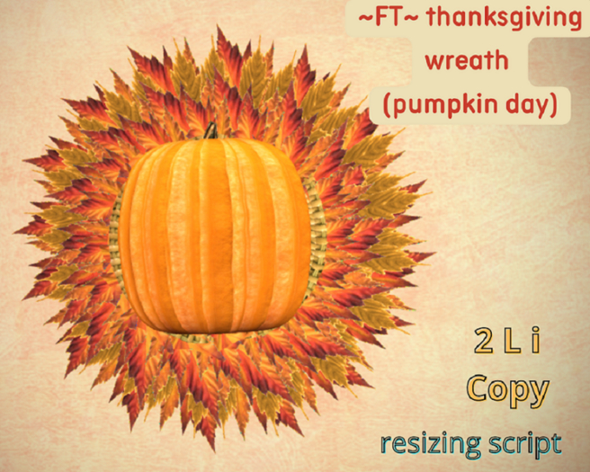~FT~ thanksgiving wreath (pumpkin day)