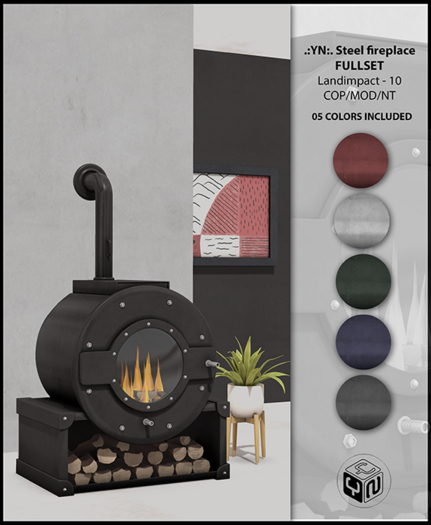 .:YN:. Steel fireplace Fullset