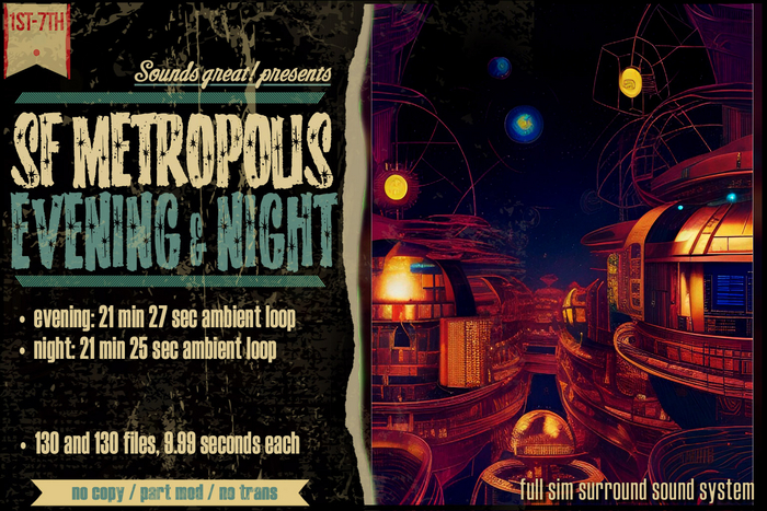 Sounds Great! Ambient System - SciFi Metropolis Nighttime