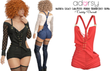 adorsy - Caddy Overall Red - Maitreya/Legacy-Nerido/Lara Petite/Kupra/Reborn-Juicy