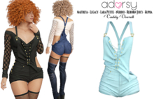 adorsy - Caddy Overall Light Blue - Maitreya/Legacy-Nerido/Lara Petite/Kupra/Reborn-Juicy