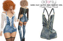 adorsy - Caddy Denim Overall Dirty - Maitreya/Legacy-Nerido/Lara Petite/Kupra/Reborn-Juicy