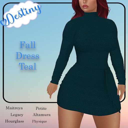 _Destiny_ Fall Dress Teal