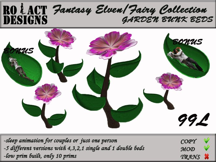 ..::RO!ACT::..DESIGNS Fantasy Elven / Fairy Collection - Garden Flower Beds