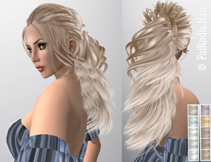FaiRodis Queen hair with decoration WHITE pack