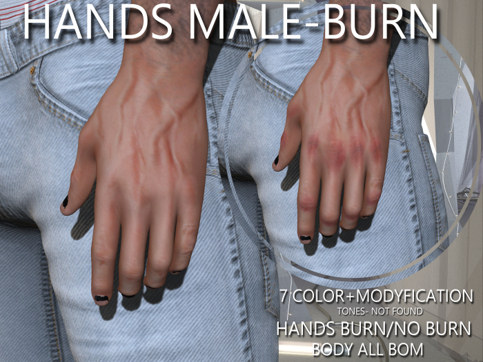 KOKOS-HAND MALE-BURN-BOM ALL BODY