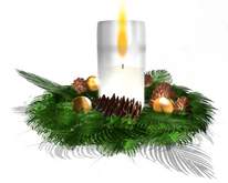 5558 Mesh table decoration for Christmas