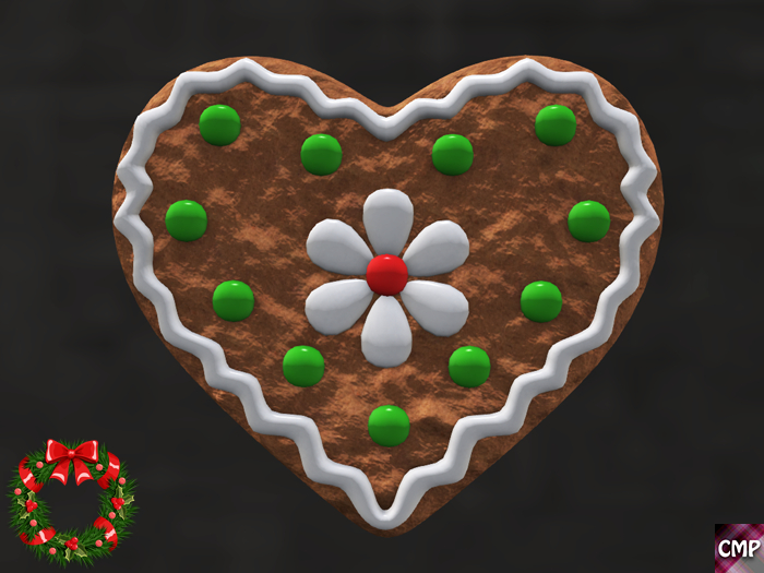 CMP - Gingerbread Heart Cookie - FULL PERM