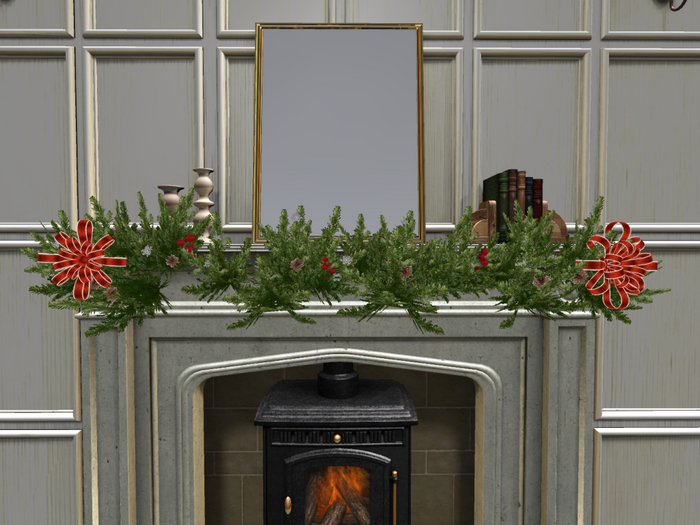 FIREPLACE HOLIDAY GARLAND