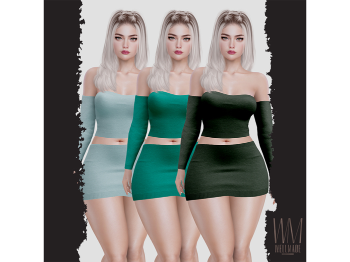 [WellMade] Ravia Outfit Greens