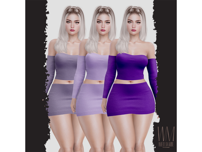 [WellMade] Ravia Outfit Purples