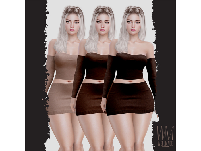[WellMade] Ravia Outfit Browns