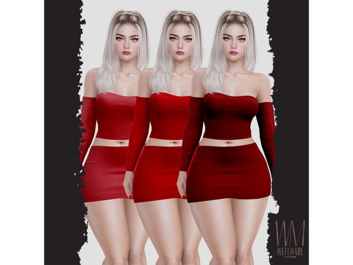 [WellMade] Ravia Outfit Reds