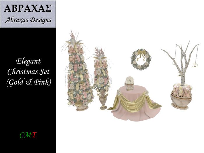Elegant Christmas Set (Gold & Pink)