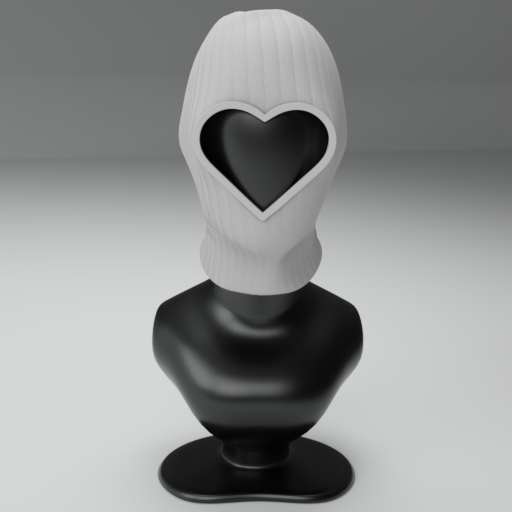 Gallery - Heart Mask "White".
