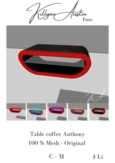 Killyan Austin Paris : Table coffee Anthony