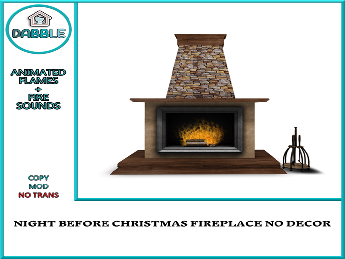.:TT:.  NIGHT BEFORE CHRISTMAS FIREPLACE NO DECOR box