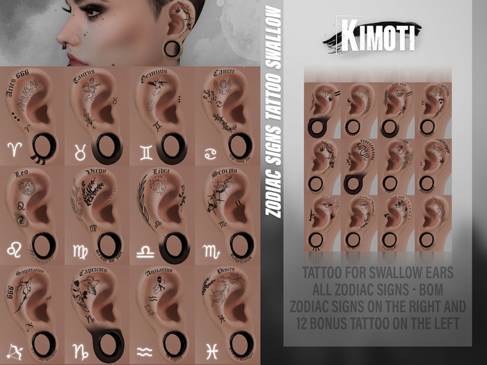 ~Kimoti~ \\ Zodiac Signs Tattoo *Swallow*