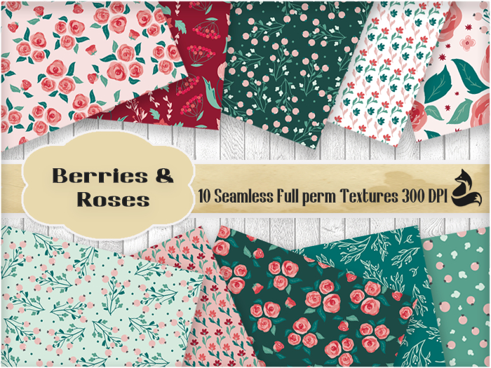 FF Berries & Roses Seamless Textures