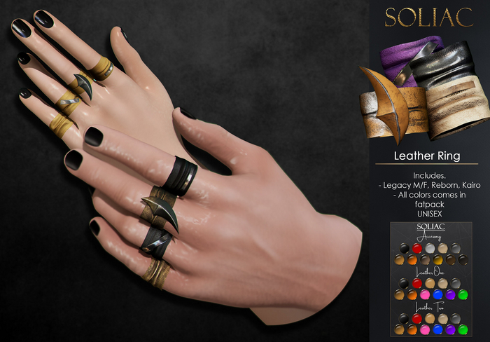 SOLIAC - Leather Ring - fatpack