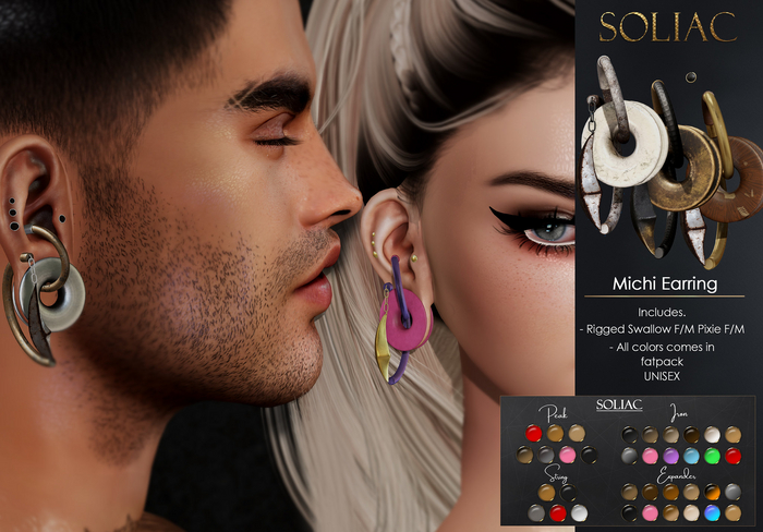 SOLIAC - Earring Michi - pink