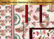 Holly Christmas Matching Fabrics texture seamless