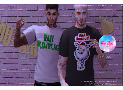 NewtiQue Slogan Tee W/HUD