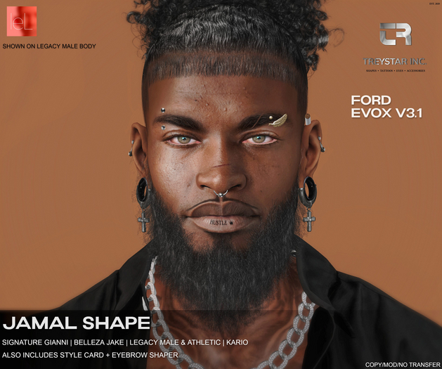 { Treystar Inc. } - Lelutka Ford EvoX shape Jamal 