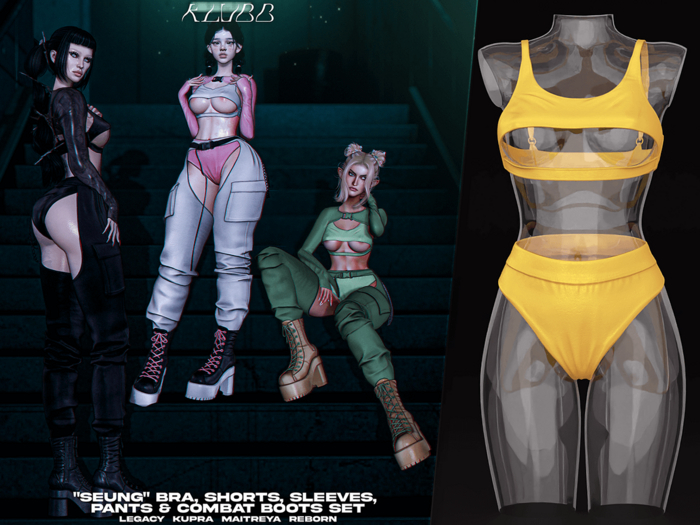#KLUBB "Seung" Bra & Shorts [Dandelion]
