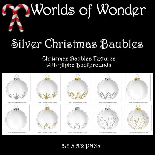 Silver Christmas Bauble Textures