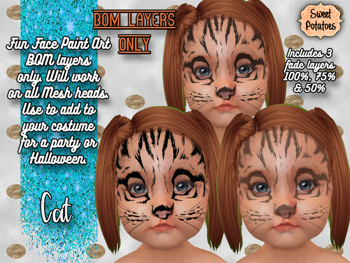 < SP > Fun Face Paint Art - BOM Layers - CAT