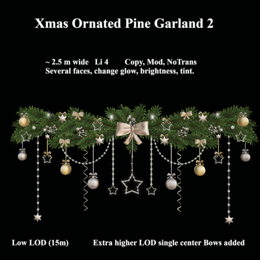 Xmas Ornated Pine Garland 2 (add)