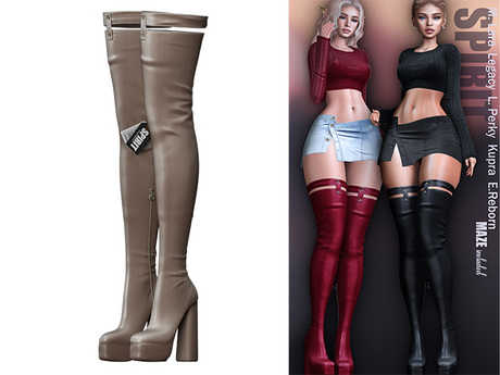 Second Life Marketplace - SPIRIT - Maybel boots [NUDE]
