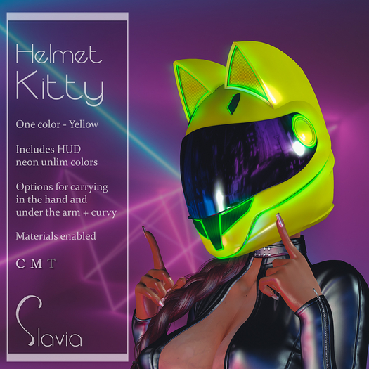 Slavia Helmet Kitty YELLOW