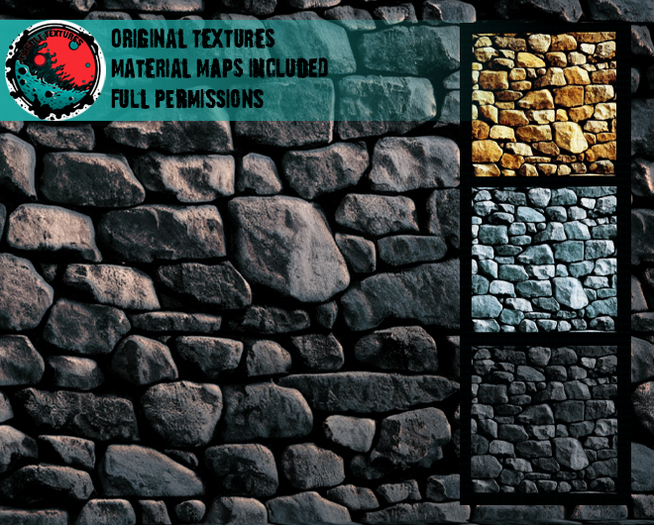 ::T:: Materials Texture: Stone Wall Set 5a-c (10% off)