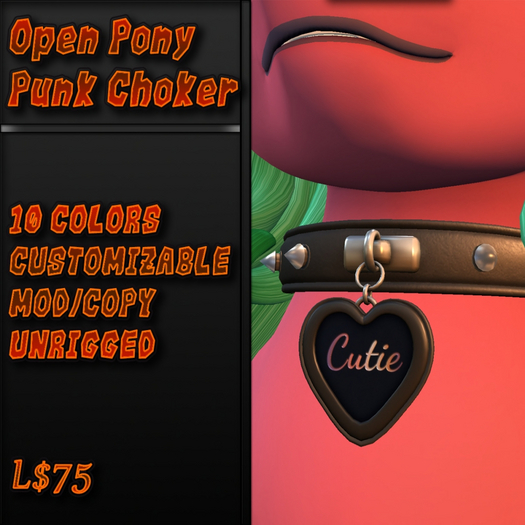 [T.T.D.] [Open Pony Punk Choker Set]