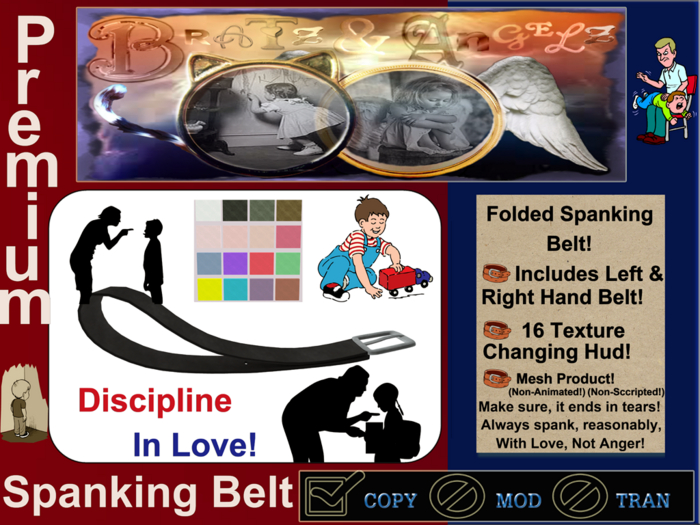 B&A - Premium Spanking Belt - Folded