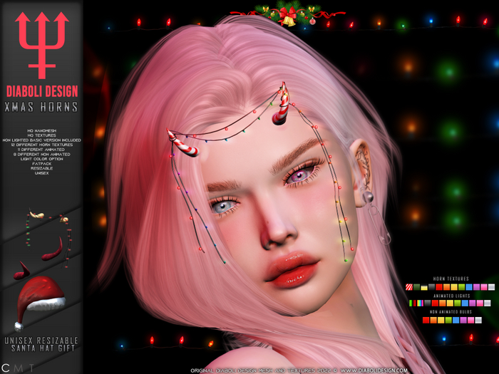 Second Life Marketplace - DIABOLI DESIGN - XMAS HORNS